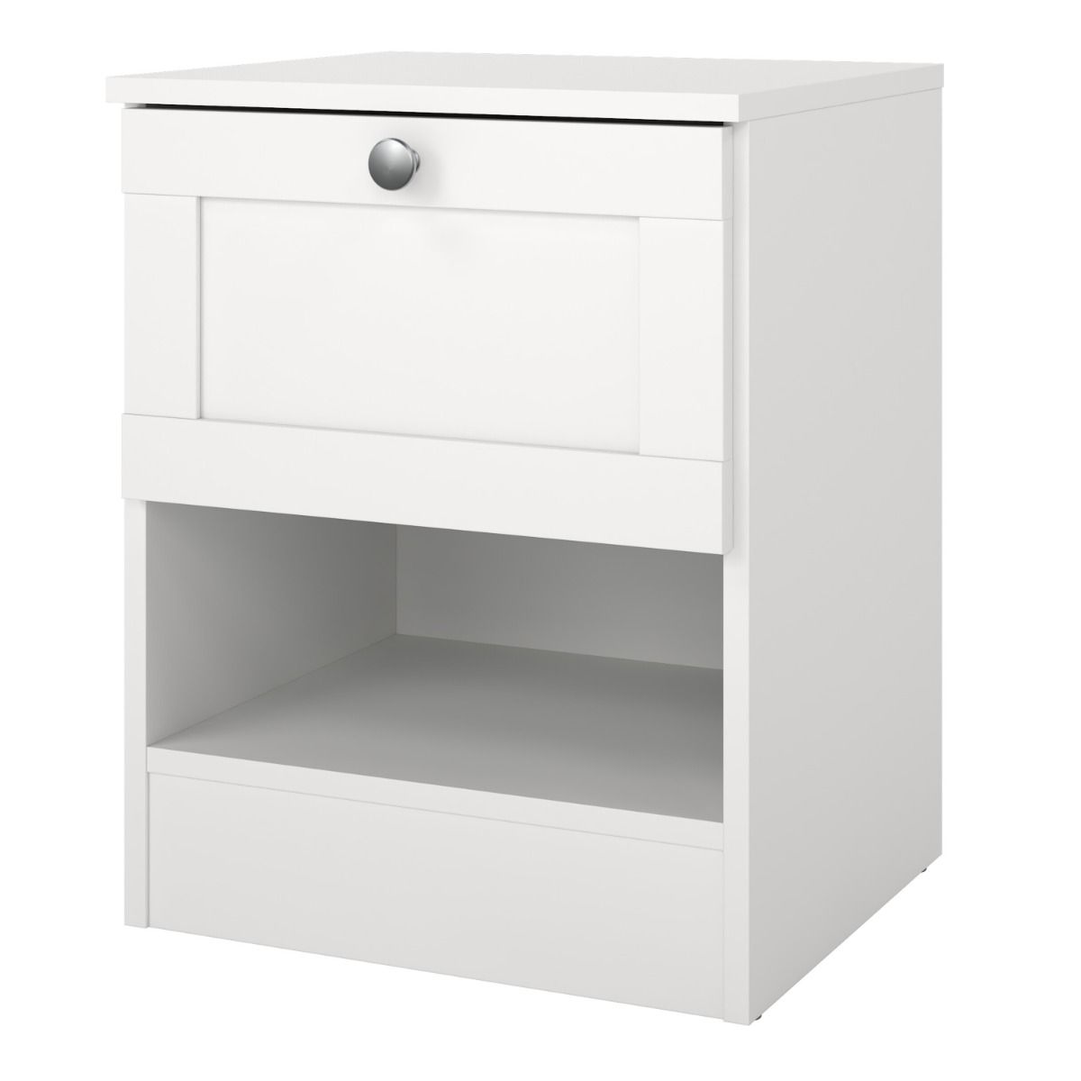 Brande Nightstand with 1 Frame Drawer in White