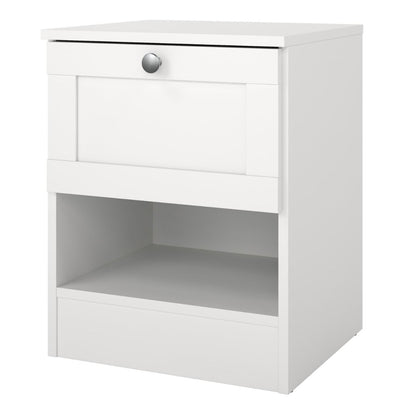 Brande Nightstand with 1 Frame Drawer in White