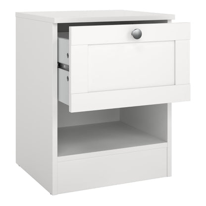Brande Nightstand with 1 Frame Drawer in White
