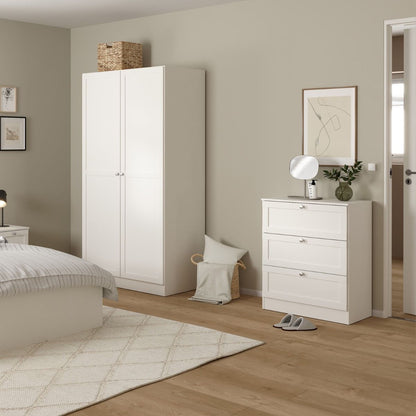 Brande Nightstand with 1 Frame Drawer in White
