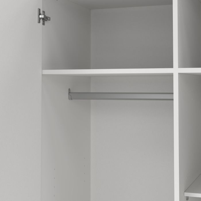 Sprint Wardrobe with 2 Doors + 3 Drawers in White