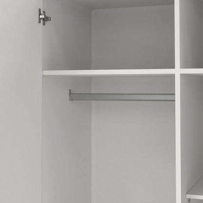 Sprint Wardrobe with 2 Doors + 3 Drawers in White