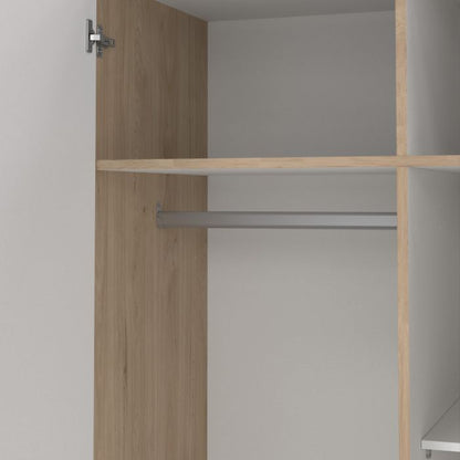 Sprint Wardrobe with 2 Doors + 3 Drawers in Jackson Hickory