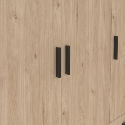 Sprint Wardrobe with 3 Doors + 3 Drawers in Jackson Hickory