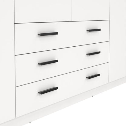 Sprint Wardrobe with 4 Doors + 3 Drawers in White