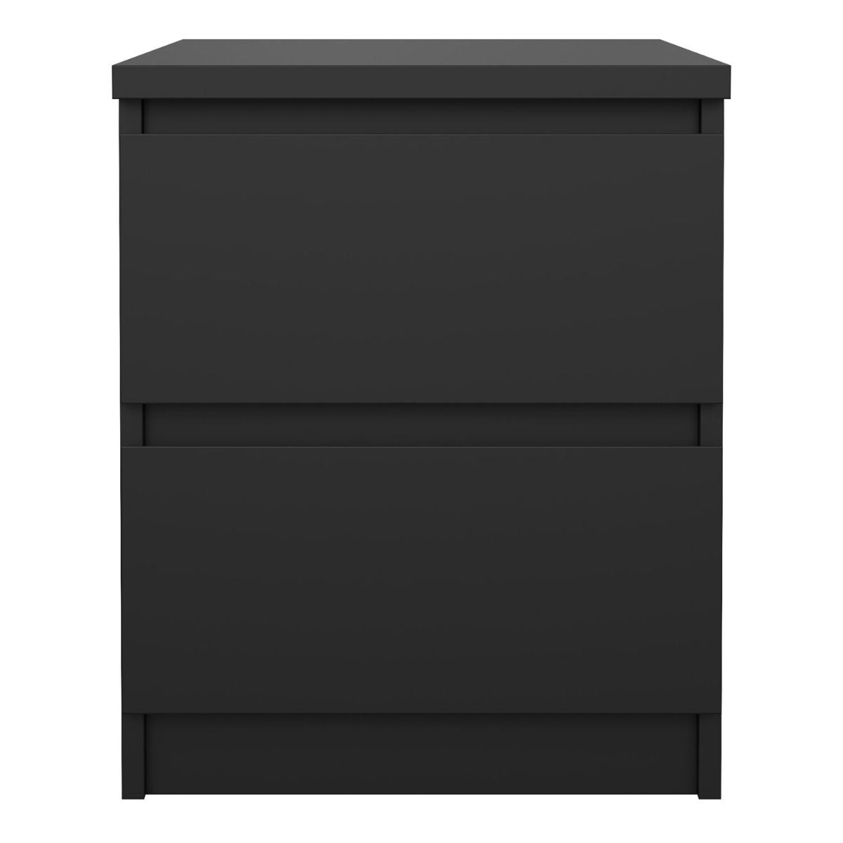 Naia Bedside 2 Drawers in Matt Black