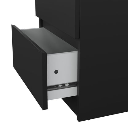 Naia Bedside 2 Drawers in Matt Black
