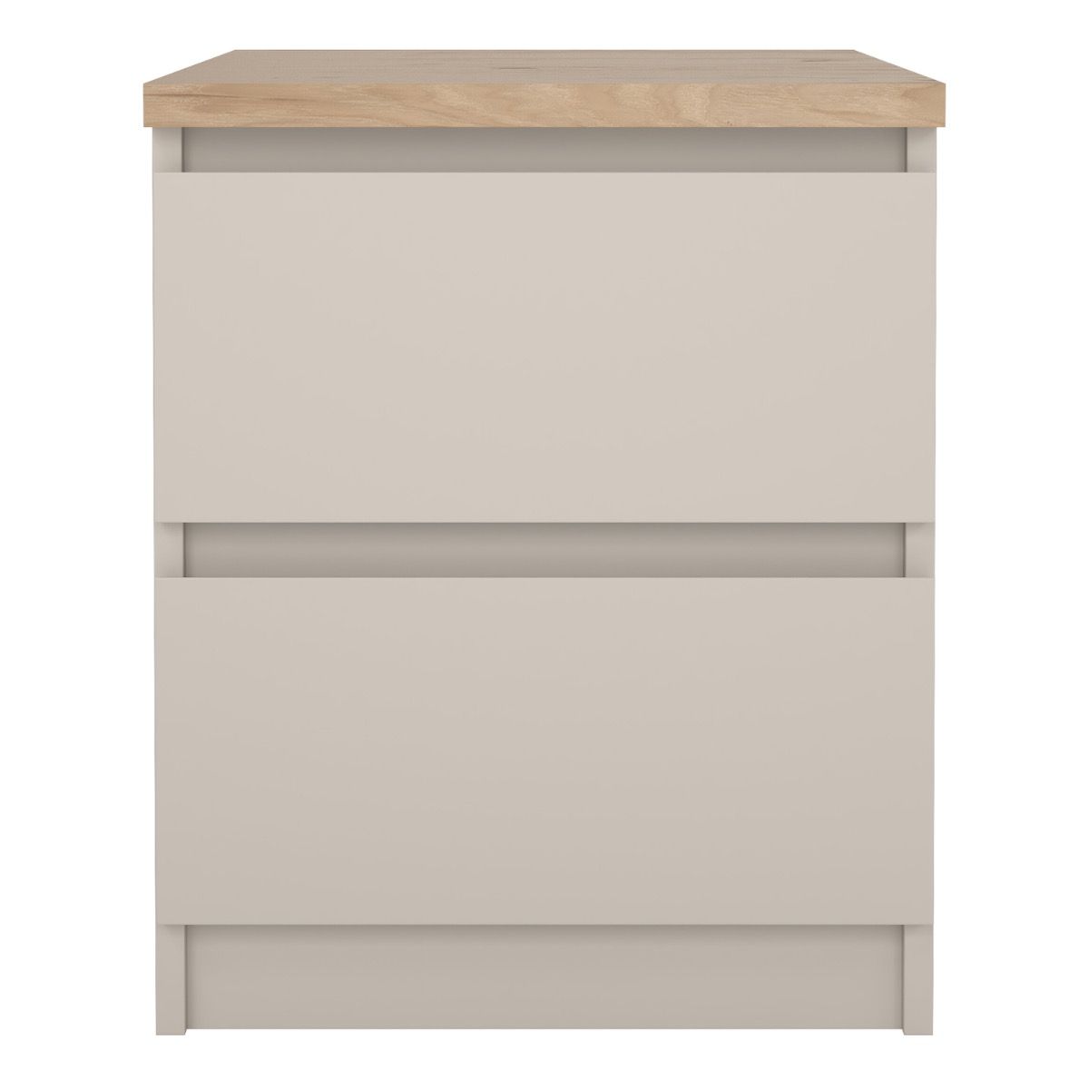 Naia Bedside 2 Drawers in Cashmere Jackson Hickory