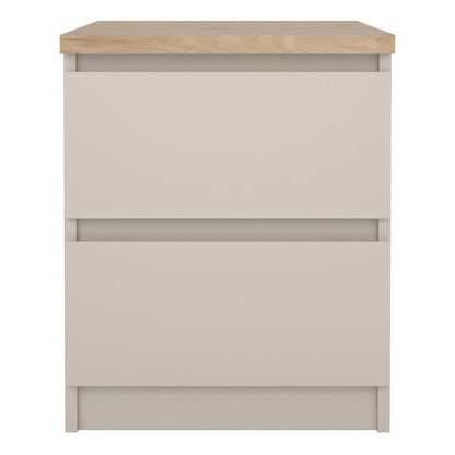 Naia Bedside 2 Drawers in Cashmere Jackson Hickory