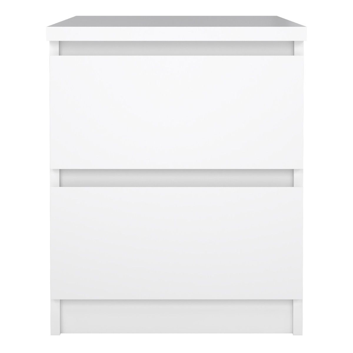 Naia Bedside 2 Drawers in White high gloss