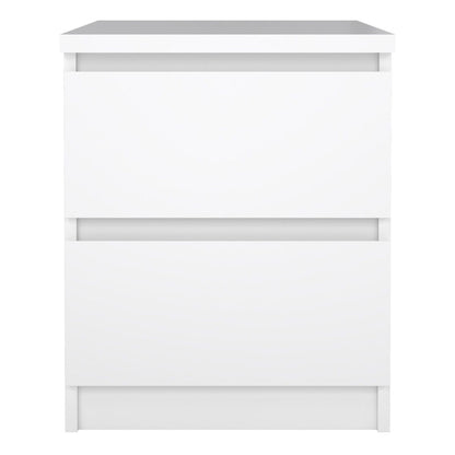 Naia Bedside 2 Drawers in White high gloss