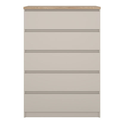 Naia Chest of 5 Drawers in Cashmere Jackson Hickory