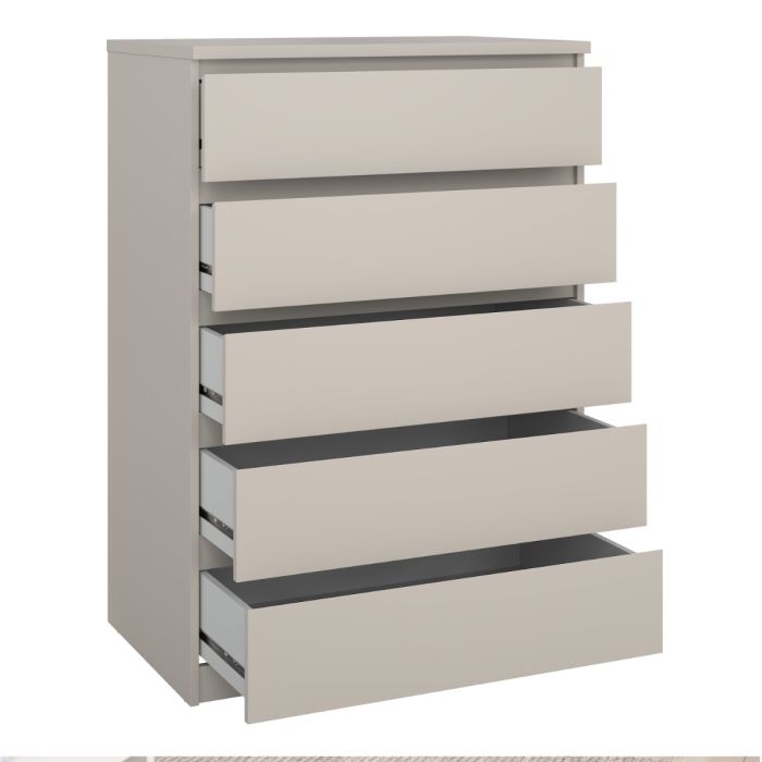 Naia Chest of 5 Drawers in Cashmere