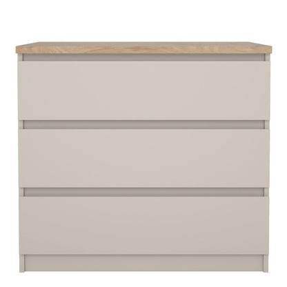 Naia Chest of 3 Drawers in Cashmere Jackson Hickory