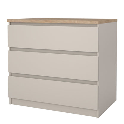 Naia Chest of 3 Drawers in Cashmere Jackson Hickory