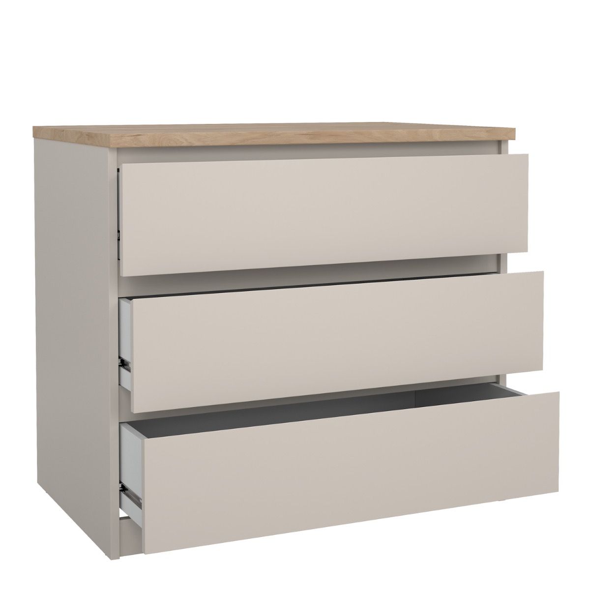 Naia Chest of 3 Drawers in Cashmere Jackson Hickory