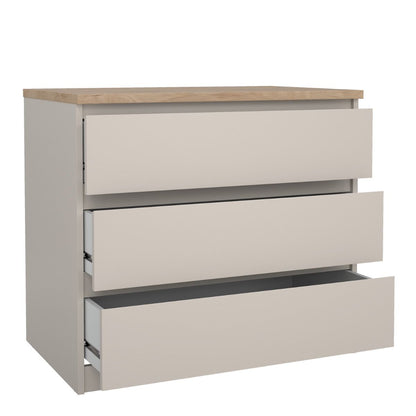 Naia Chest of 3 Drawers in Cashmere Jackson Hickory