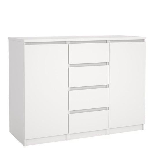 Naia Sideboard 4 Drawers 2 Doors in White