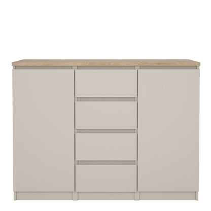 Naia Sideboard 4 Drawers 2 Doors in Cashmere Jackson Hickory