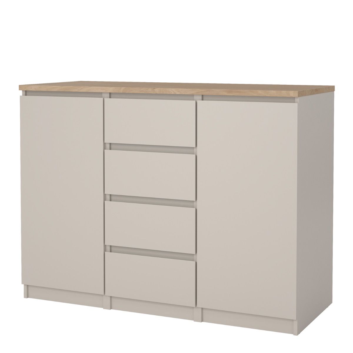 Naia Sideboard 4 Drawers 2 Doors in Cashmere Jackson Hickory