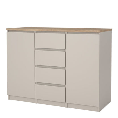 Naia Sideboard 4 Drawers 2 Doors in Cashmere Jackson Hickory