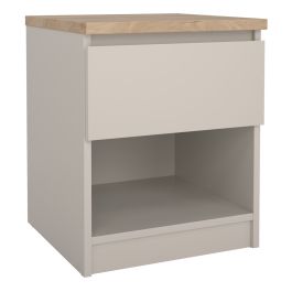 Naia Bedside 1 Drawer 1 Shelf in Cashmere Jackson Hickory