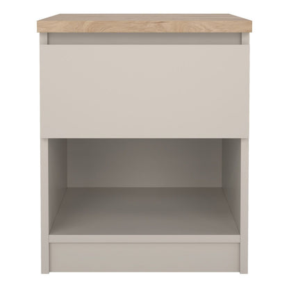 Naia Bedside 1 Drawer 1 Shelf in Cashmere Jackson Hickory