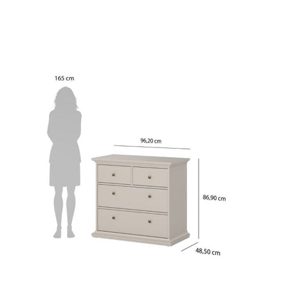 Paris Chest of 4 Drawers in Cashmere