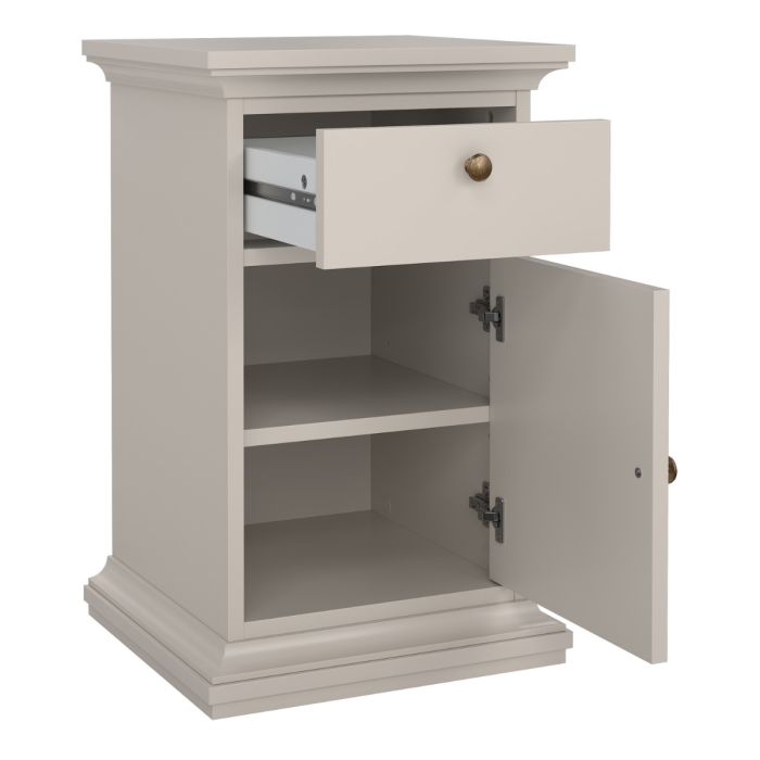 Paris Nightstand 1 door 1 Drawer in Cashmere