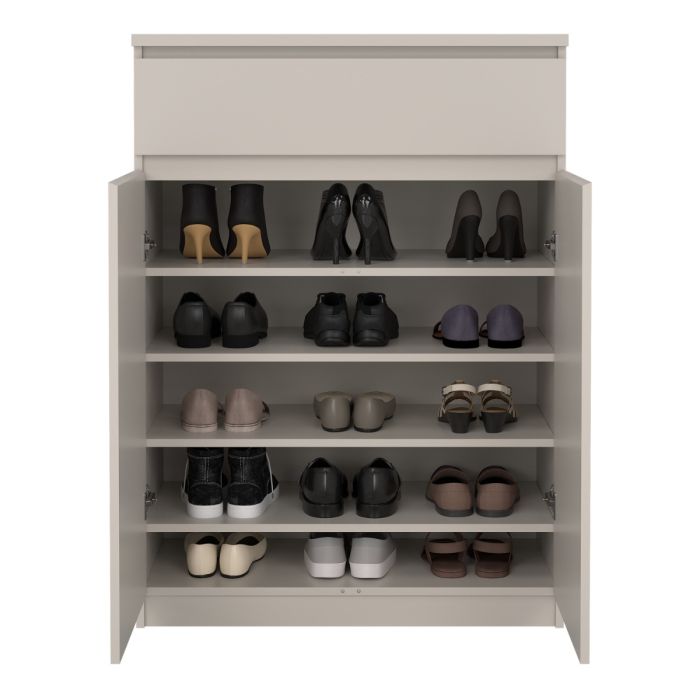 Naia Shoe cabinet with 2 Doors 1 Drawer in Cashmere