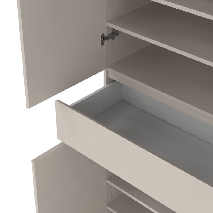 Naia Shoe cabinet with 4 Doors 1 Drawer in Cashmere