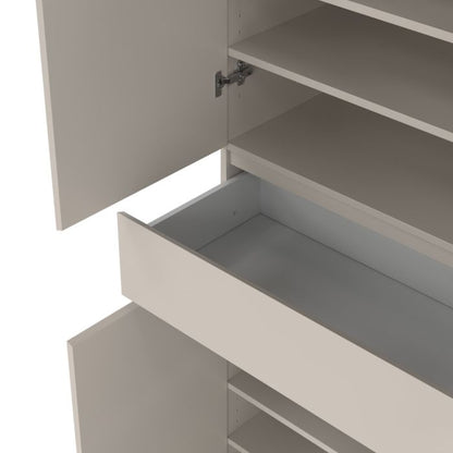 Naia Shoe cabinet with 4 Doors 1 Drawer in Cashmere