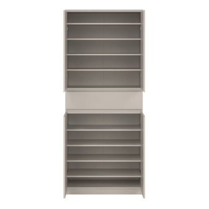 Naia Shoe cabinet with 4 Doors 1 Drawer in Cashmere
