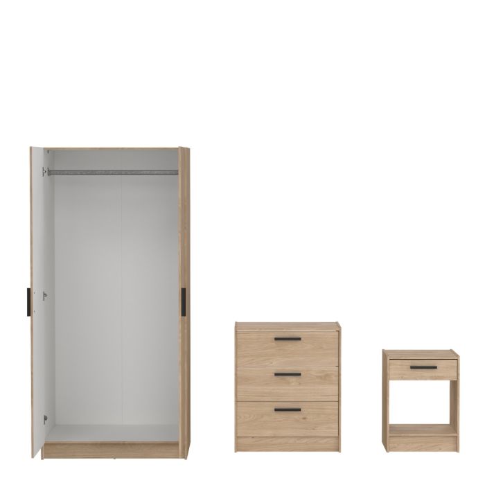 Escape Wardrobe, Chest and Nightstand in Jackson Hickory