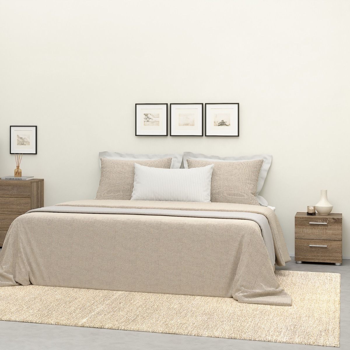 Pepe Bedside 2 Drawers in Truffle Oak