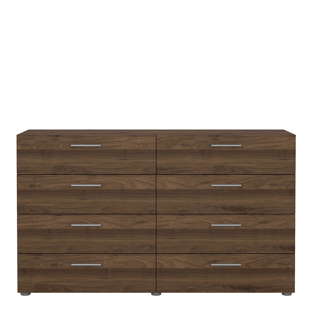 Pepe Wide Chest of 8 Drawers in Walnut