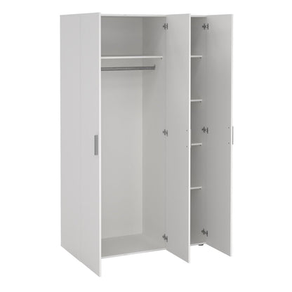 Pepe Wardrobe with 3 Doors in White