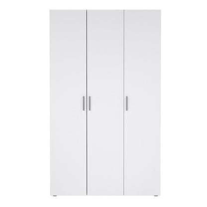 Pepe Wardrobe with 3 Doors in Oak with White High Gloss