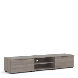 Match TV Unit with 2 Drawers and 2 Shelves in Truffle Oak