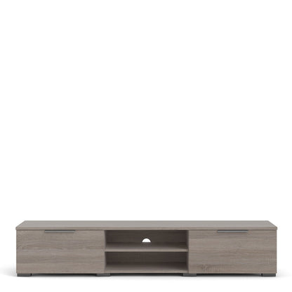 Match TV Unit with 2 Drawers and 2 Shelves in Truffle Oak