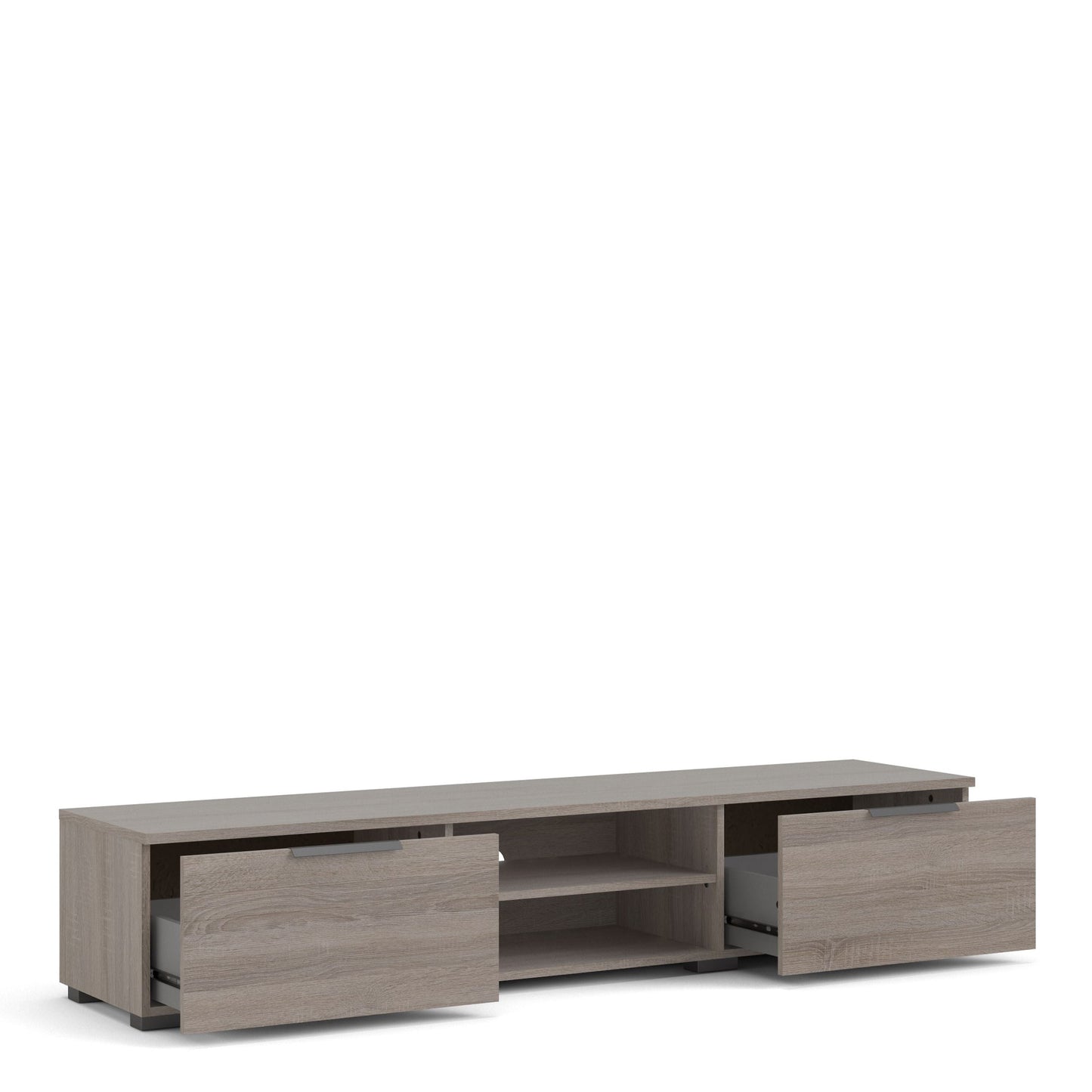 Match TV Unit with 2 Drawers and 2 Shelves in Truffle Oak