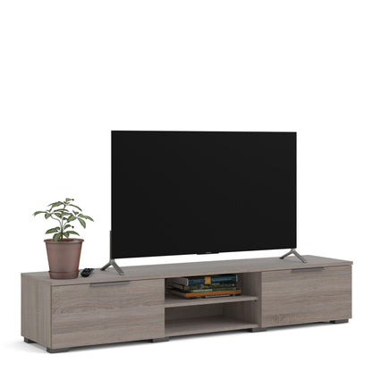 Match TV Unit with 2 Drawers and 2 Shelves in Truffle Oak