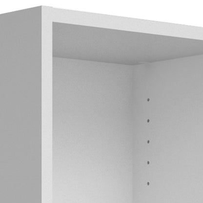 Basic Low Narrow 2 Shelf Bookcase in White