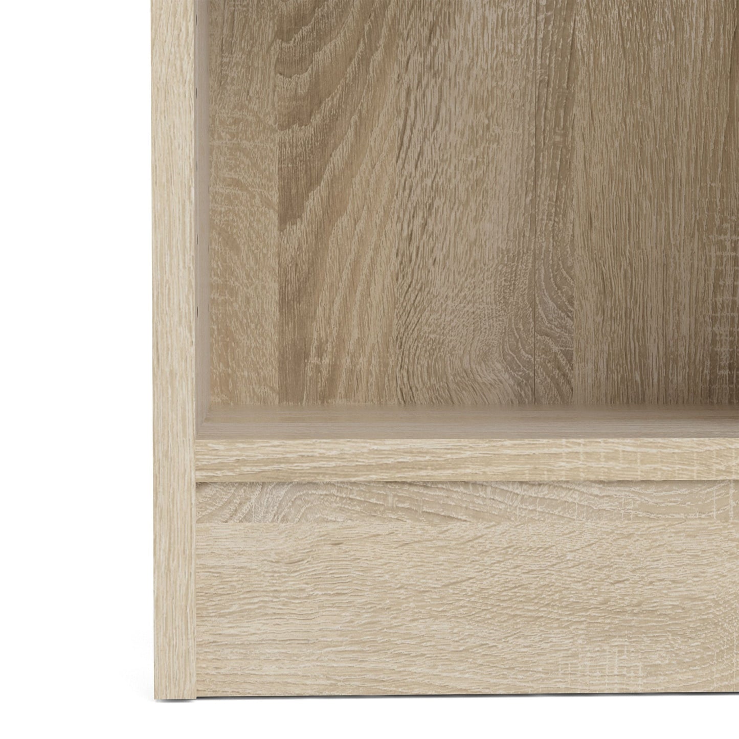 Basic Tall Narrow 4 Shelf Bookcase in Oak
