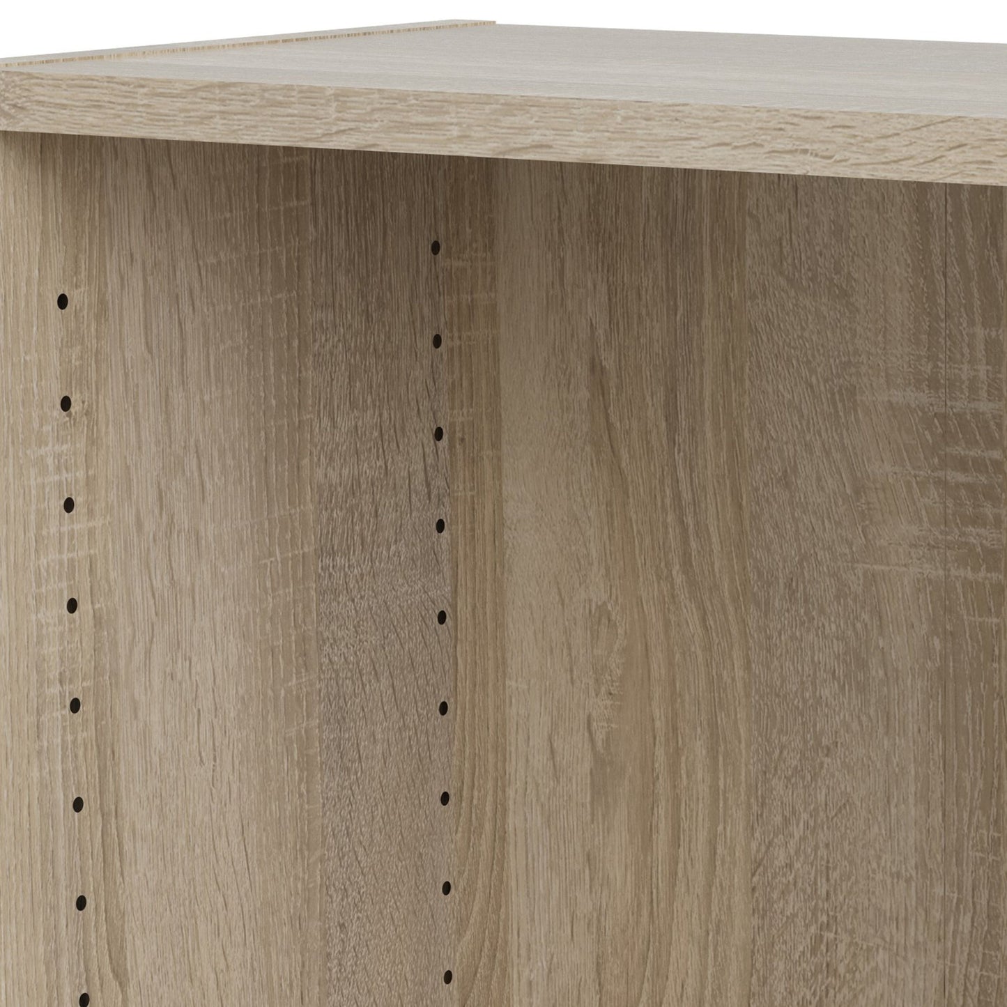 Basic Low Wide 2 Shelf Bookcase in Oak