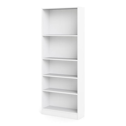 Basic Tall Wide Bookcase 4 Shelves in White
