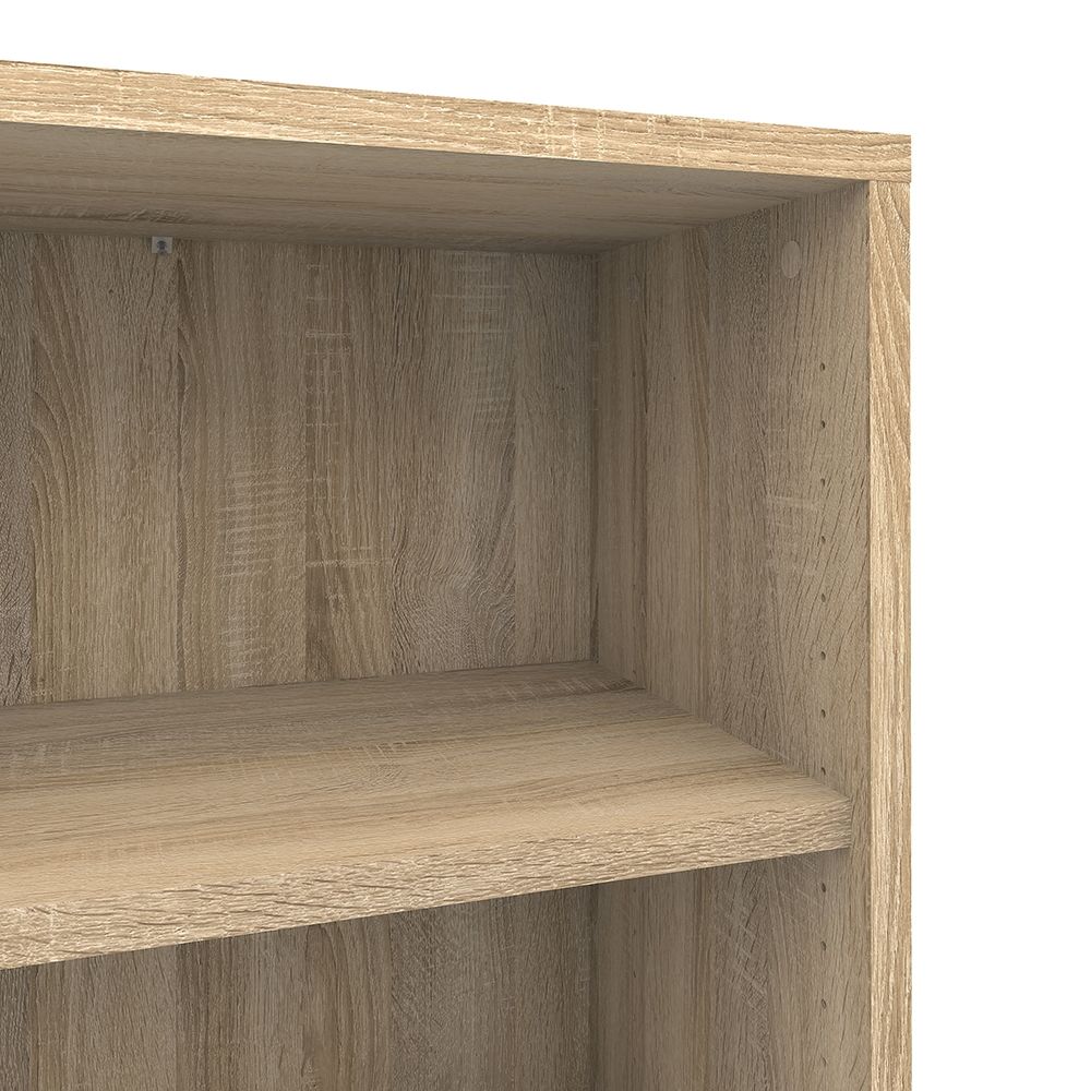 Prima Bookcase 2 Shelves with 2 Drawers 2 File Drawers in Oak