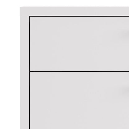 Prima Bookcase with Drawers and Doors in White