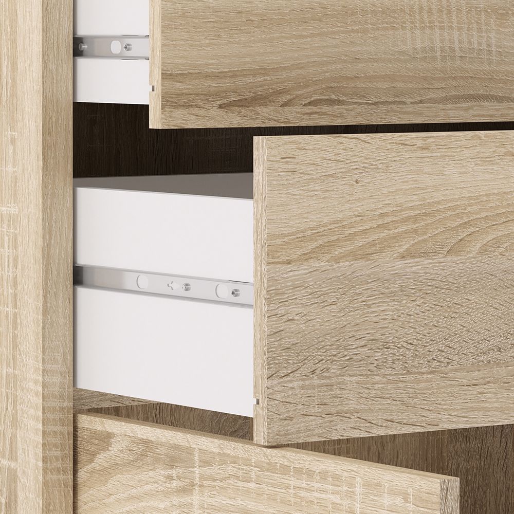 Prima Bookcase 1 Shelf with 2 Drawers and Doors in Oak