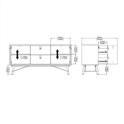 Ry Sideboard 2 Doors 2 Drawers in Black Walnut